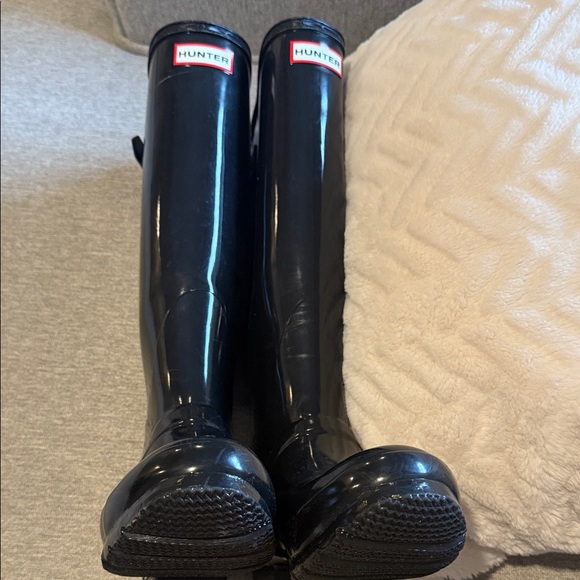 Hunter Glossy Black Tall Boots - Picture 1 of 3